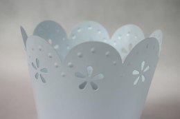 Osłonka Vintage na Rośliny i Zioła z Aluminiowej Koronki