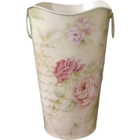 Osłonka/ocynk/ z motywem kwiatowym 21x12cm