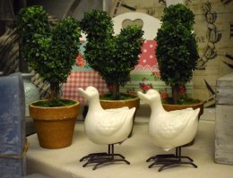 Ozdobna biała kaczka 12 cm