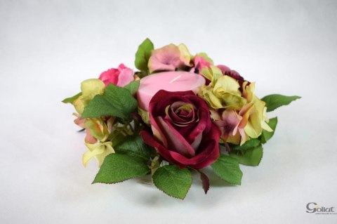 Romantyczny Wianek z Piwonią w Delikatnych Odcieniach Różu