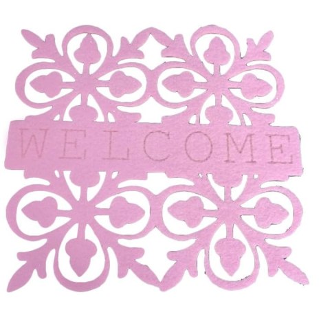 Serweta Filcowa Kwadratowa z Wzorem Kwiatów Wiosenny Ażur