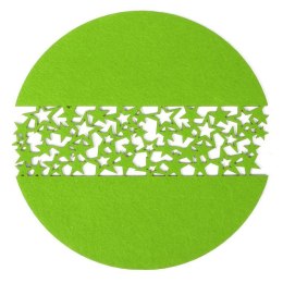 Serweta filcowa okrągła w gwiazdki w kolorze zielonym