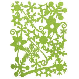 Serweta filcowa prostokątna kształty w kolorze zielonym