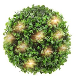 Solarna Dekoracja Ogrodowa - Kule z Bukszpanu na Słupkach, 3 szt.