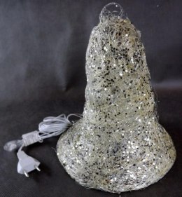 Srebrny Dzwon z Sizalu z Integracyjnym Oświetleniem LED