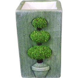 Świecznik Prostokątny z Motywem Drzewka 12x7 cm