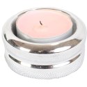 Świecznik ceramiczny na świeczkę tealight srebrny