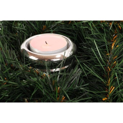 Świecznik ceramiczny na świeczkę tealight srebrny