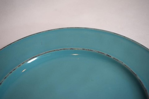 Talerz Obiadowy Vintage Turkusowy 28,5 cm