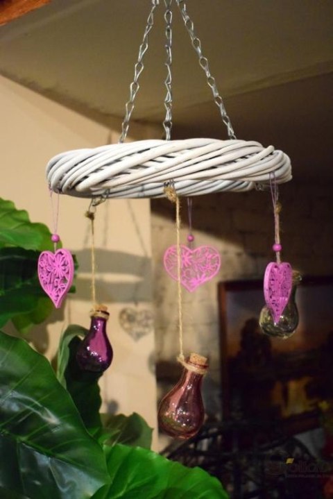 Turkusowe Szklane Butelki Dekoracyjne / Mini-Wazoniki, 3 sztuki