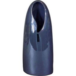Wazon ceramiczny w kolorze niebieskim duży 16x8x37 cm