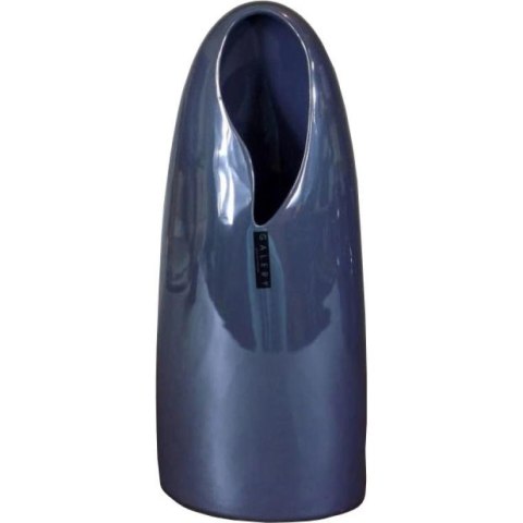 Wazon ceramiczny w kolorze niebieskim duży 16x8x37 cm