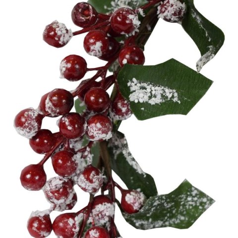 Wianek Świąteczny z Ośnieżonej Jarzębiny - Dekoracja na Stół lub Drzwi, 30cm