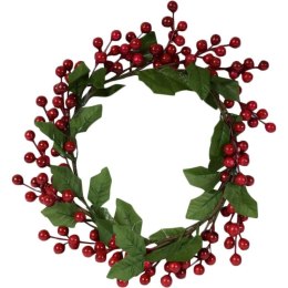 Wianek dekoracyjny z jarzębiny 30cm - Czerwony