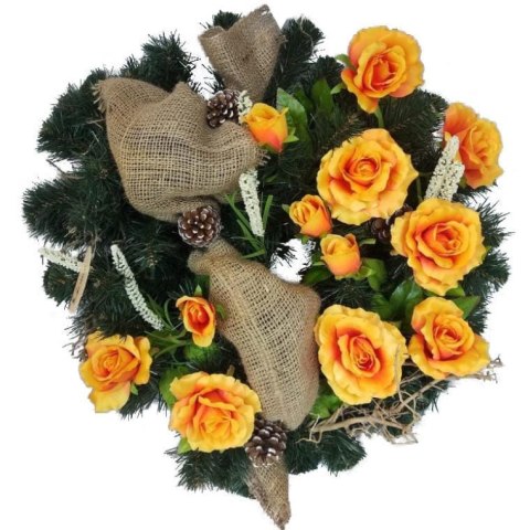 Wieniec dekorowany z jutą