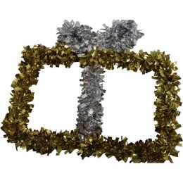 Zawieszka Świąteczna - Duża Paczka w Kolorze Srebrno-Złotym