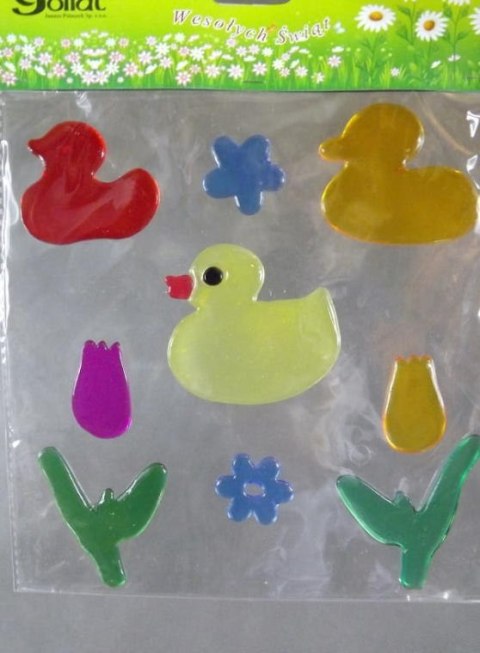 Żelki do przyklejenia kaczuszki i kwiatki