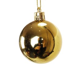 Zestaw 20 Złotych Plastikowych Bombek Gładkich 5cm w Boksie