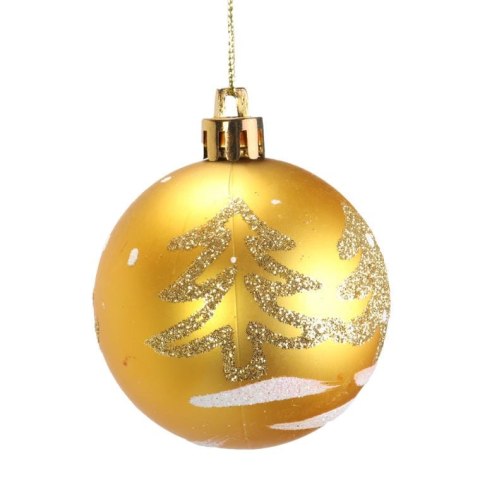 Zestaw 4 bombek plastikowych 6 cm