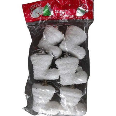 Zestaw 6 Miniatur Bucików Śnieżnych na Zawieszki