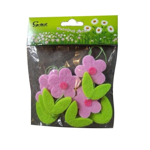 Zestaw 6 zawieszek w kształcie kwiatów