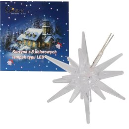 Zestaw 8 Lampek Choinkowych w Kształcie Gwiazd Multikolor LED