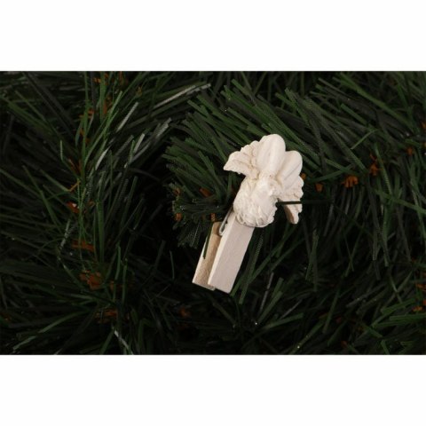 Zestaw 8 klamerek aniołki 4.5 cm białe