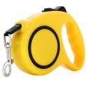 Automatyczna Smycz dla Psa do 11kg - Żółta, 3m, Wytrzymała z Wygodną Rączką i Stałą Blokadą
