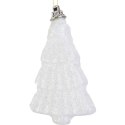 Białe Zawieszki Choinkowe ze Styropianu 7 cm - Komplet 6 Sztuk