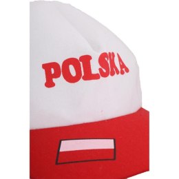Czapka Kibica Polska z Daszkiem w Barwach Narodowych - Goliat