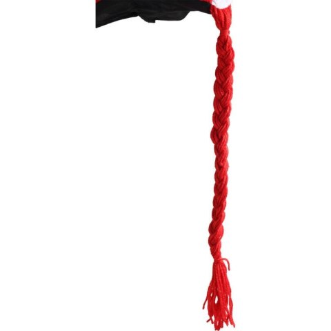 Czapka Kibica Polski z Warkoczami w Kolorach Biało-Czerwonym