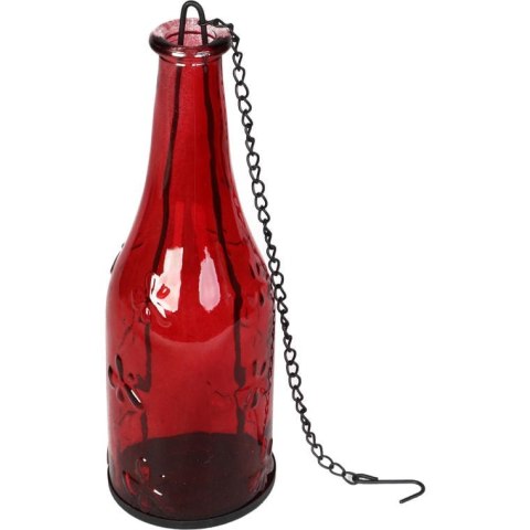 Czerwona Wisząca Butelka na Świeczkę T-light Unikatowego Designu