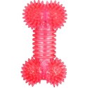 Czerwony Gryzak dla Psa w Kształcie Kości z Bezpiecznej Gumy
