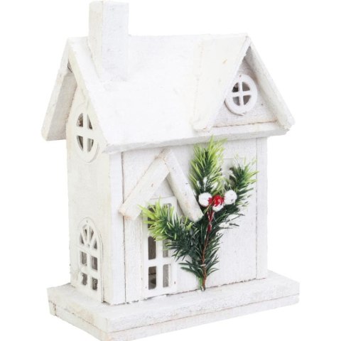 DREWNIANY DOMEK DEKORACJA OZDOBA ŚWIĄTECZNA LED