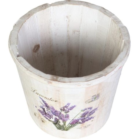 Dekoracyjne Wiaderko Lawendowe Białe 16 cm