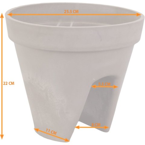 Donica na balustradę Goliat Klasyczna Beżowa z Tworzywa Sztucznego