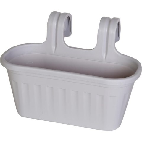 Doniczka Balustradowa Dwukomorowa Szara o Wysokiej Odporności na Warunki Atmosferyczne