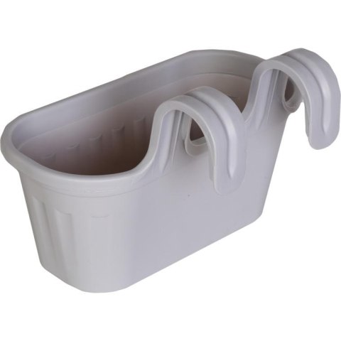 Doniczka Balustradowa Dwukomorowa Szara o Wysokiej Odporności na Warunki Atmosferyczne