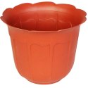 Doniczka Ogrodowa Kształt Kwiatu 18cm - Kolor Ceglany