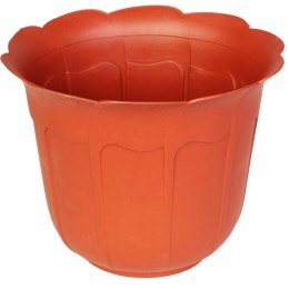 Doniczka Ogrodowa Kształt Kwiatu 18cm - Kolor Ceglany