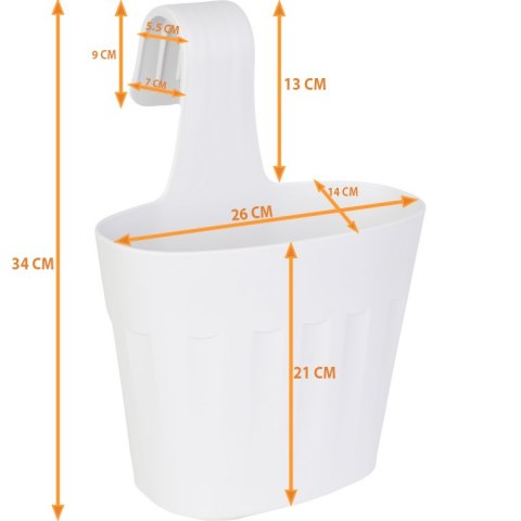 Doniczka balkonowa ochronna przed promieniowaniem UV, szara 34x27 cm