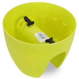 Doniczka do zawieszenia na balustradzie, odporna na warunki atmosferyczne, kolor zielony.