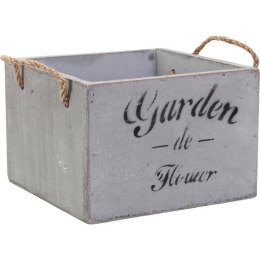 Drewniana Mini Osłonka na Kwiaty Garden z Uchwytami ze Sznura