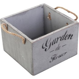 Drewniana Mini Osłonka na Kwiaty Garden z Uchwytami ze Sznura