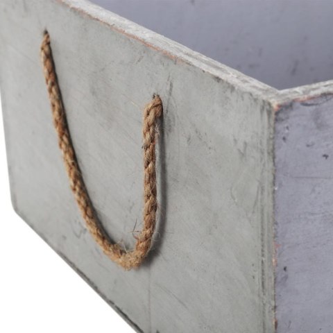 Drewniana Mini Osłonka na Kwiaty Garden z Uchwytami ze Sznura