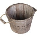 Drewniane brązowe wiaderko 19x14 cm