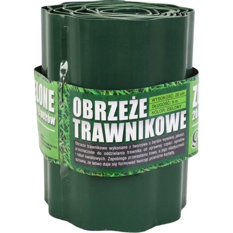 Elastyczne Obrzeże Trawnika 9 m, Zielone, Wysokiej Jakości Tworzywo