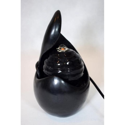 Fontanna Dekoracyjna LED z Pompką, Kolor Czarny, Nawilżająca Powietrze F001B