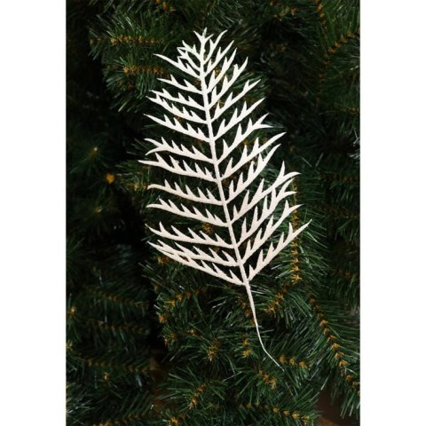 Gałązka brokatowa- biała paproć