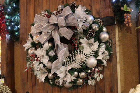 Gałązka brokatowa- biała paproć